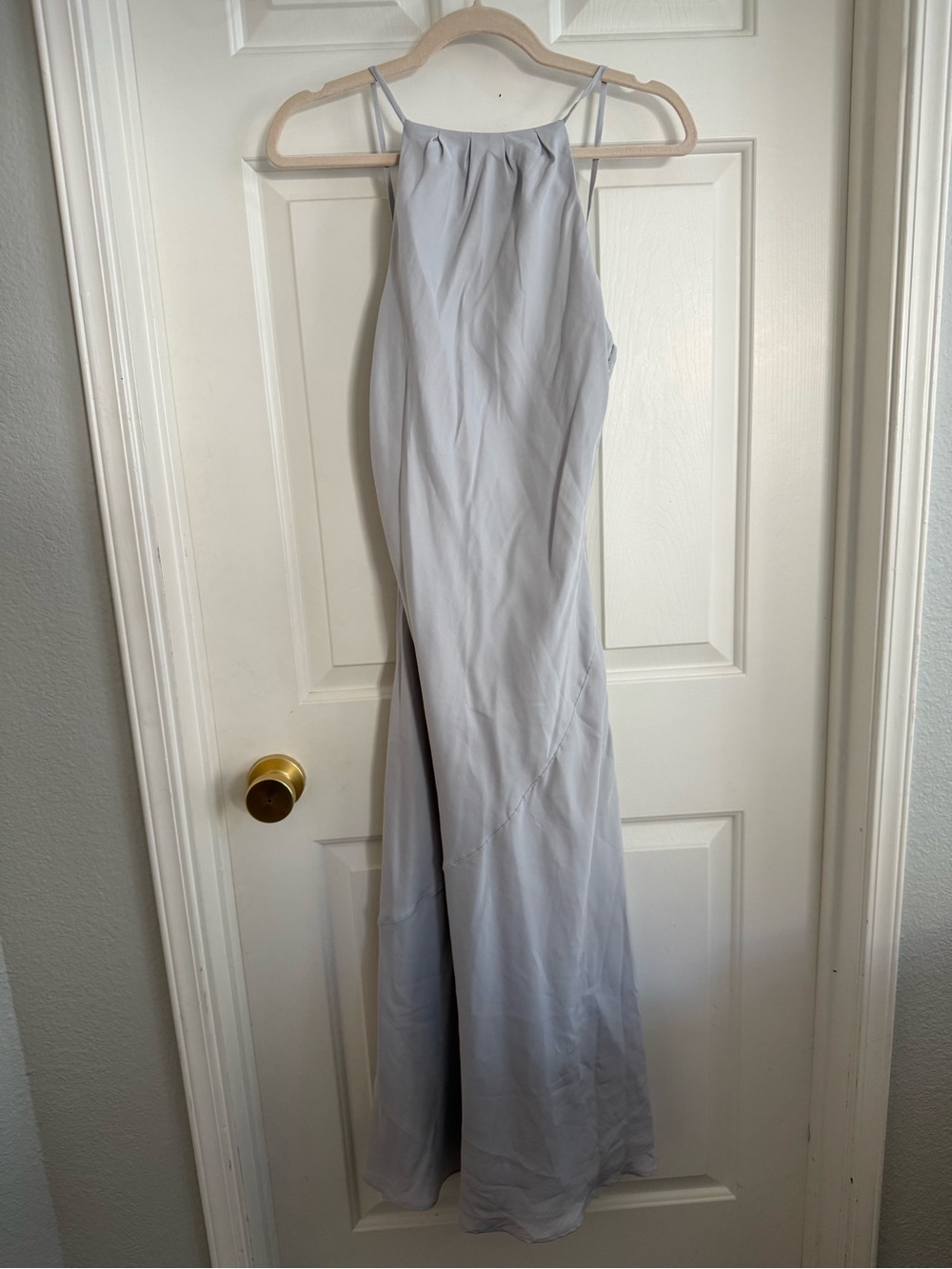 Abercrombie Light Gray Maxi Halter Dress